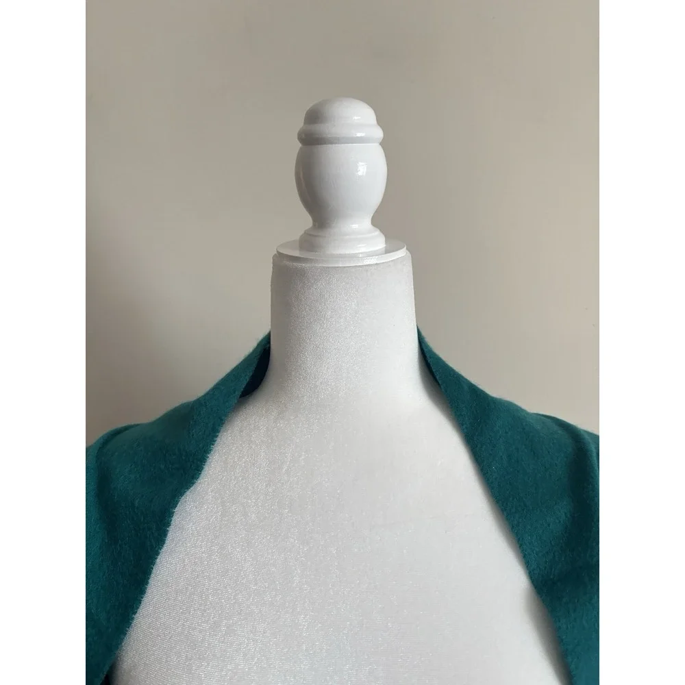 Amicale Cashmere Scarf Teal Green Seafoam Fringe Quiet Luxury Boho Casual Winter